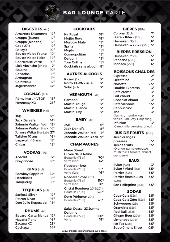Carte des vins et boissons 3