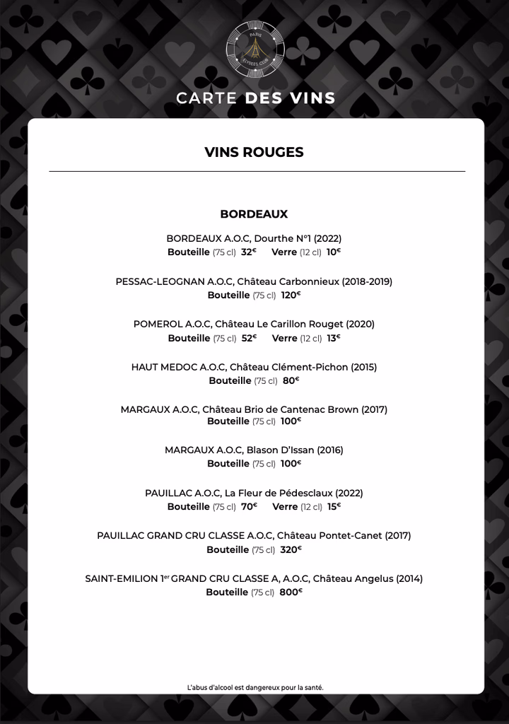 Carte des vins et boissons 4